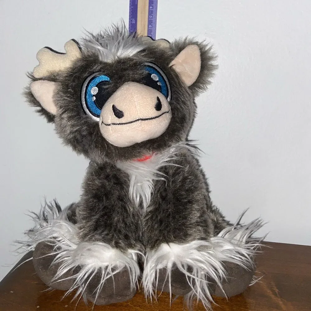 REINDEER IN HERE 9'' CHRISTMAS WINTER DEER BROWN WHITE PLUSH STUFFED ANIMAL